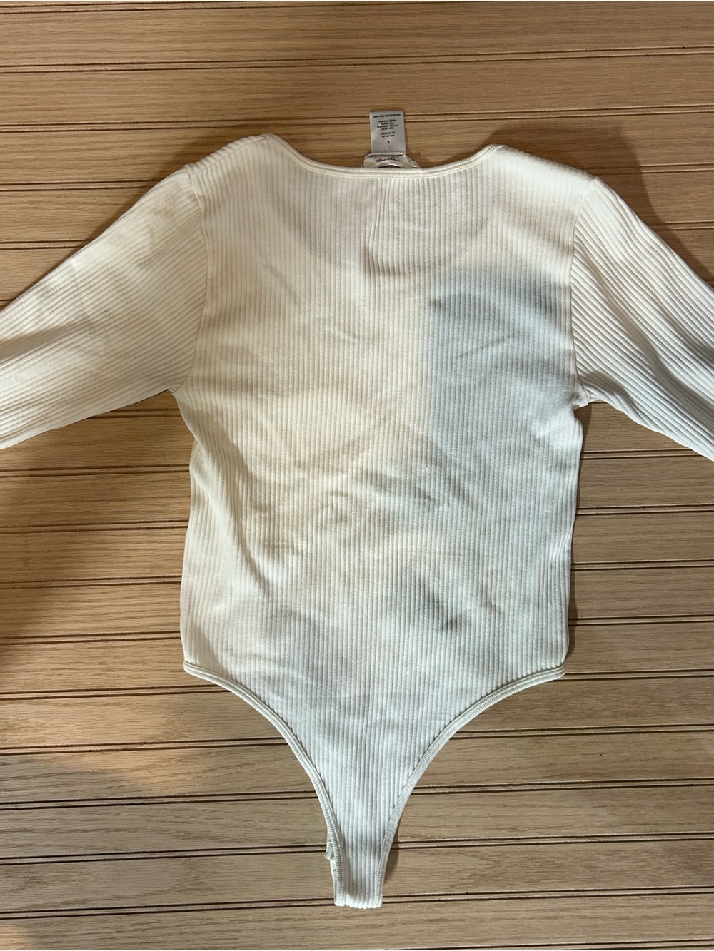 Long-sleeved Ribbed Bodysuit - Picture 3 of 4